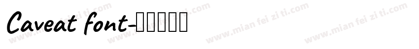 Caveat font字体转换